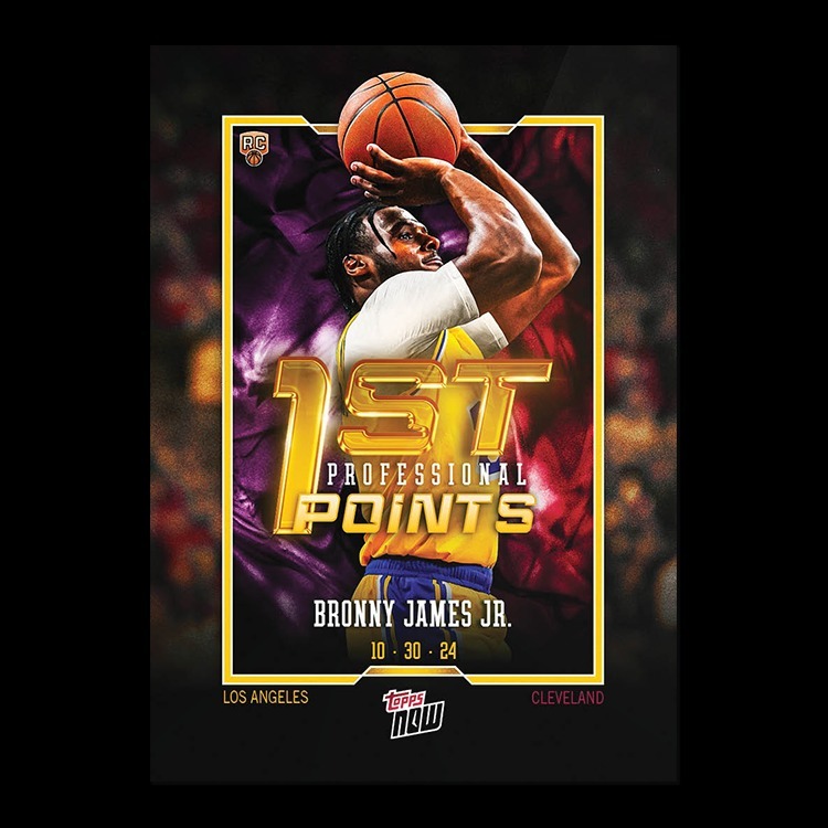 NBA球員卡 Bronny James Jr. - 2024-25 Topps NOW® Basketball Card 3 - LOOK FOR AUTOS - PR: 9893