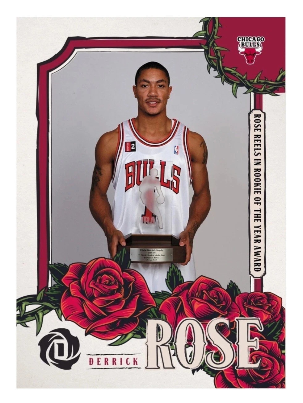 NBA球員卡 Derrick Rose 芝加哥公牛白 飆風玫瑰 新人王 2024-25 Panini Instant NBA Card