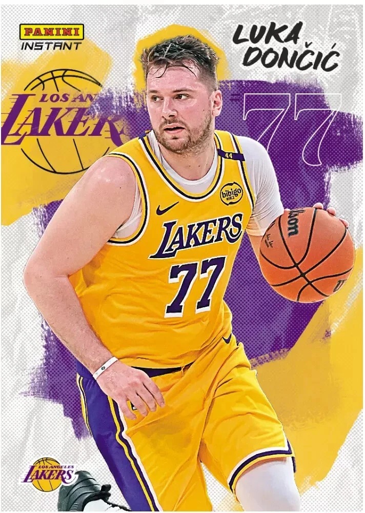 NBA球員卡 Luka Doncic 洛杉磯湖人黃 重磅交易 轉隊 2024-25 Panini Instant NBA Card