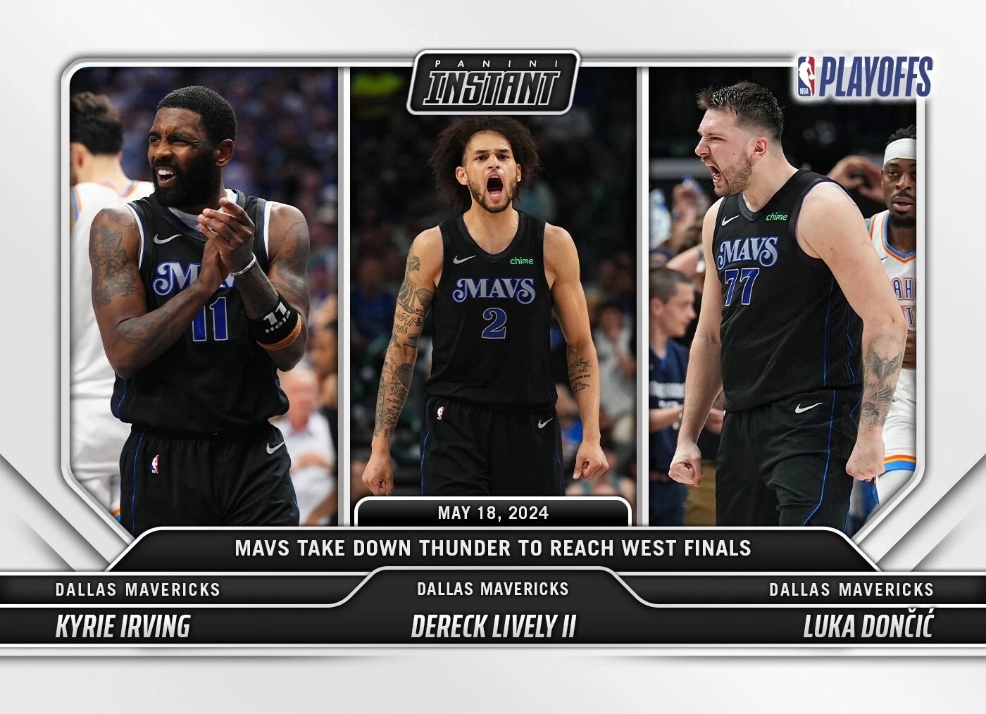 NBA球員卡 Doncic / Irving / Lively 達拉斯小牛 西冠 三巨頭 城市 2023-24 Panini Instant NBA Card 569