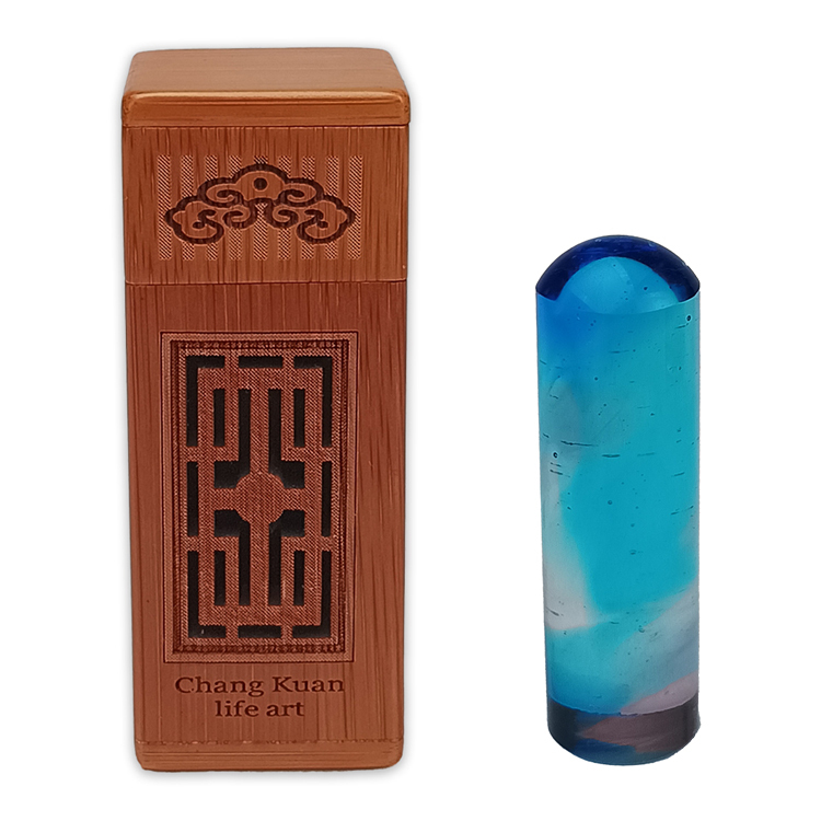 鹿港窯禮品館|琉璃圓柱素面印章 客製手工篆刻開運印鑑 彌月生日升遷送禮首選