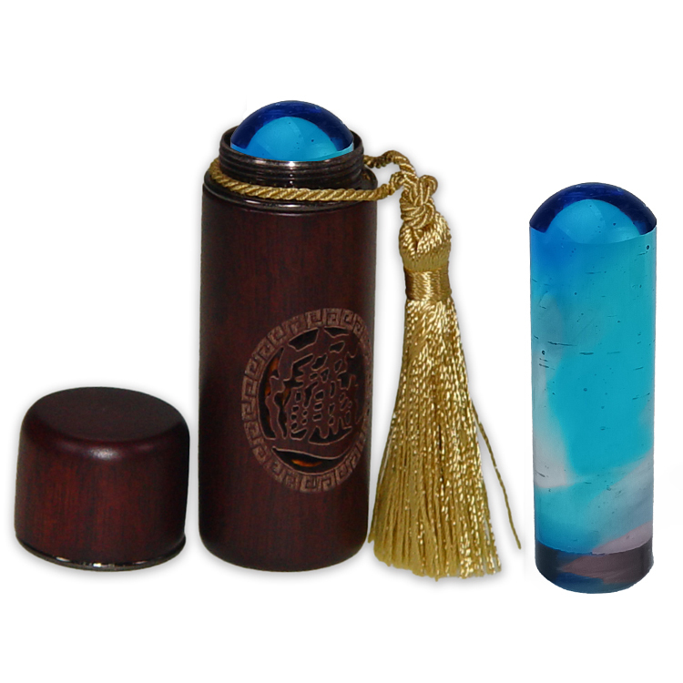 鹿港窯禮品館|琉璃圓柱素面印章 客製手工篆刻開運印鑑 彌月生日升遷送禮首選