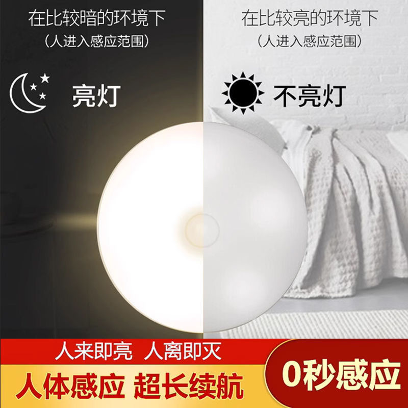 日常  智能人体移动感应灯 白天不亮