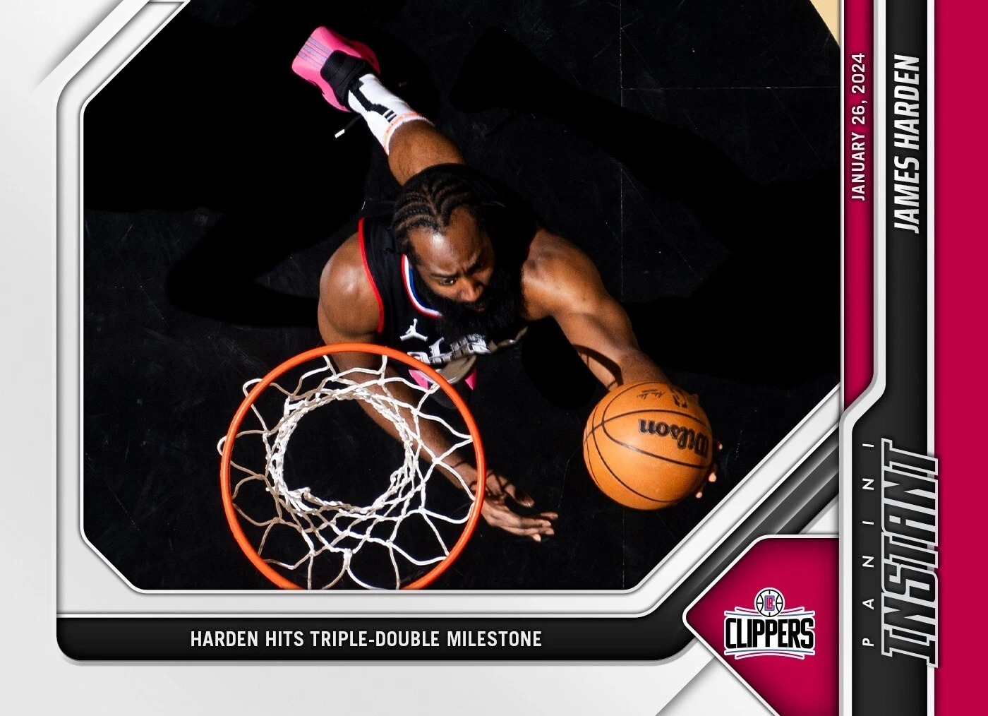 NBA球員卡 James Harden 洛杉磯快艇黑 2023-24 Panini Instant NBA Card 293
