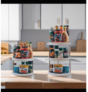 日常 厨房旋转调味料置物架