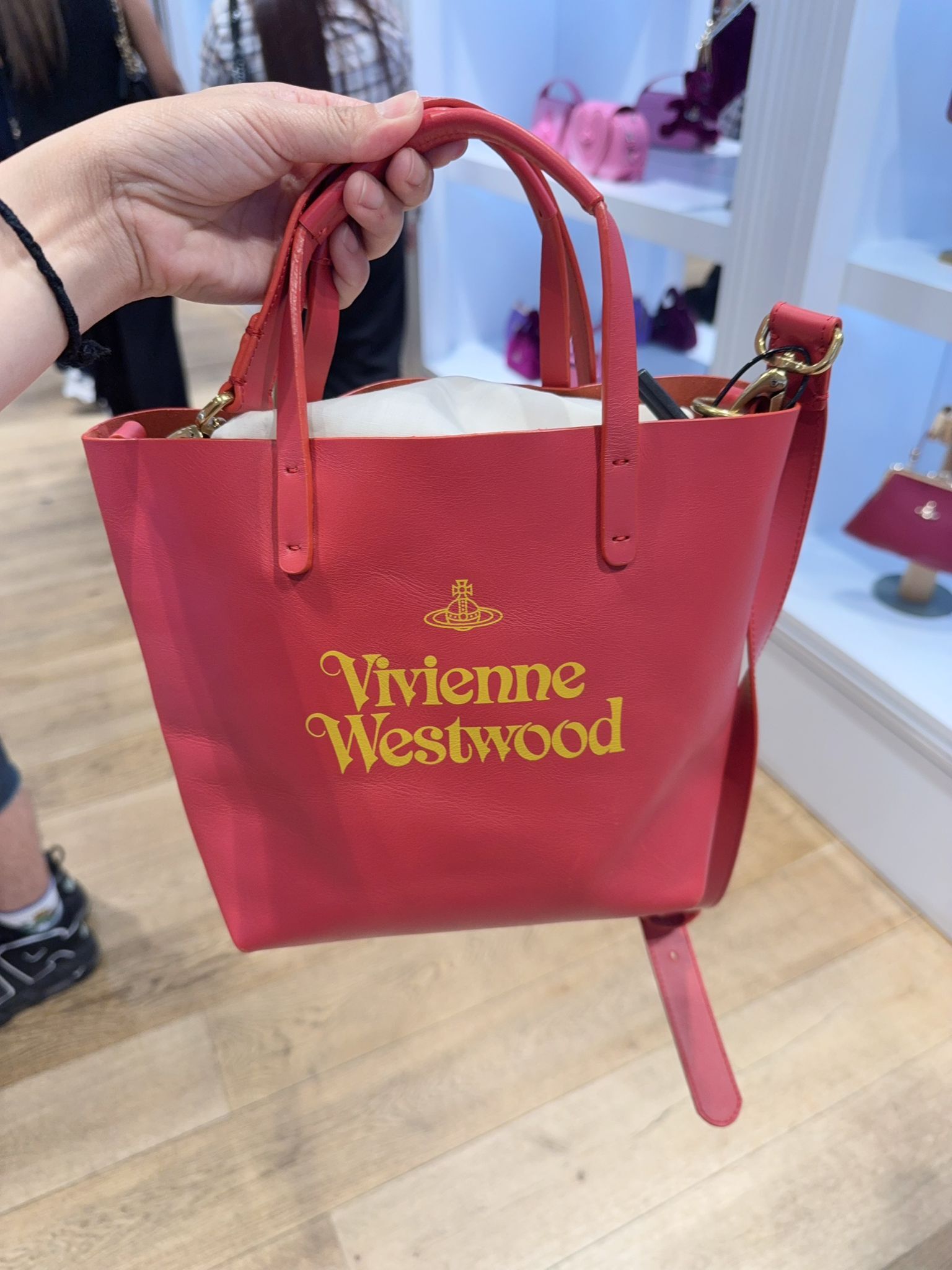 Vivienne Westwood Small Studio shoppping tote bag Red
