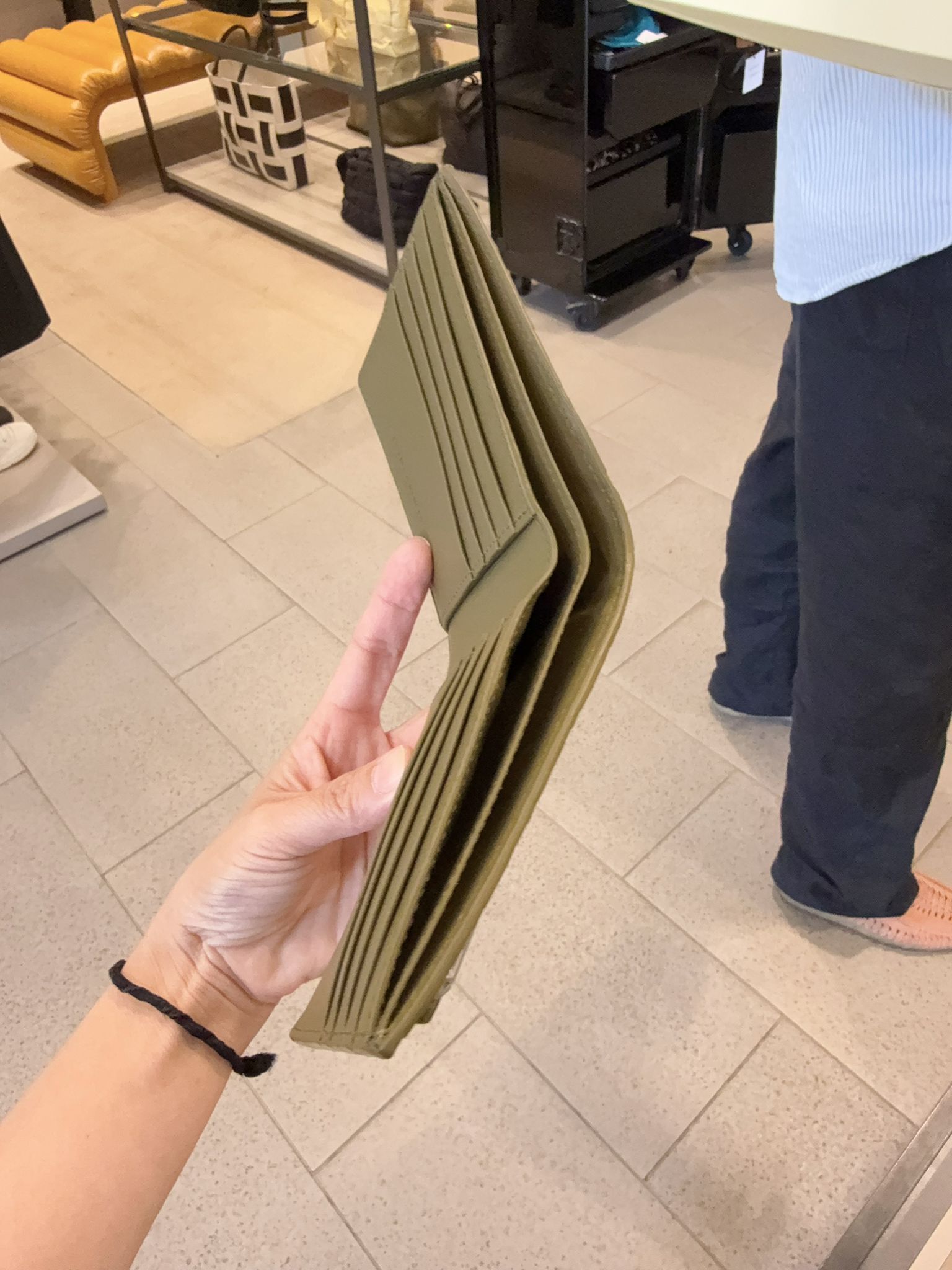 Bottega Veneta BV Cassette Logo Bi-fold Wallet Mud 749413