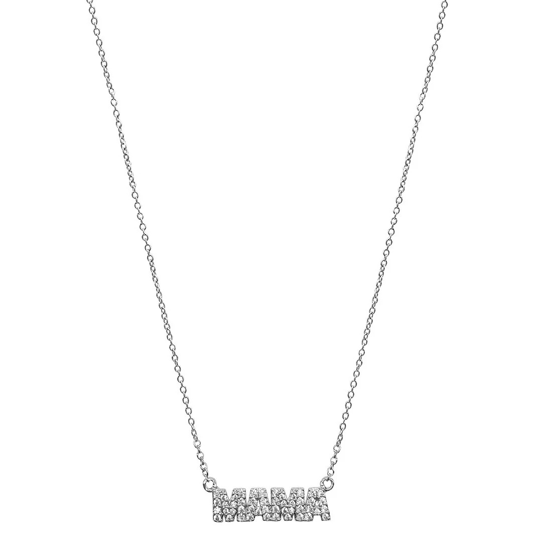 【預購】Adornia mama necklace silver crystal G081556 頸鏈