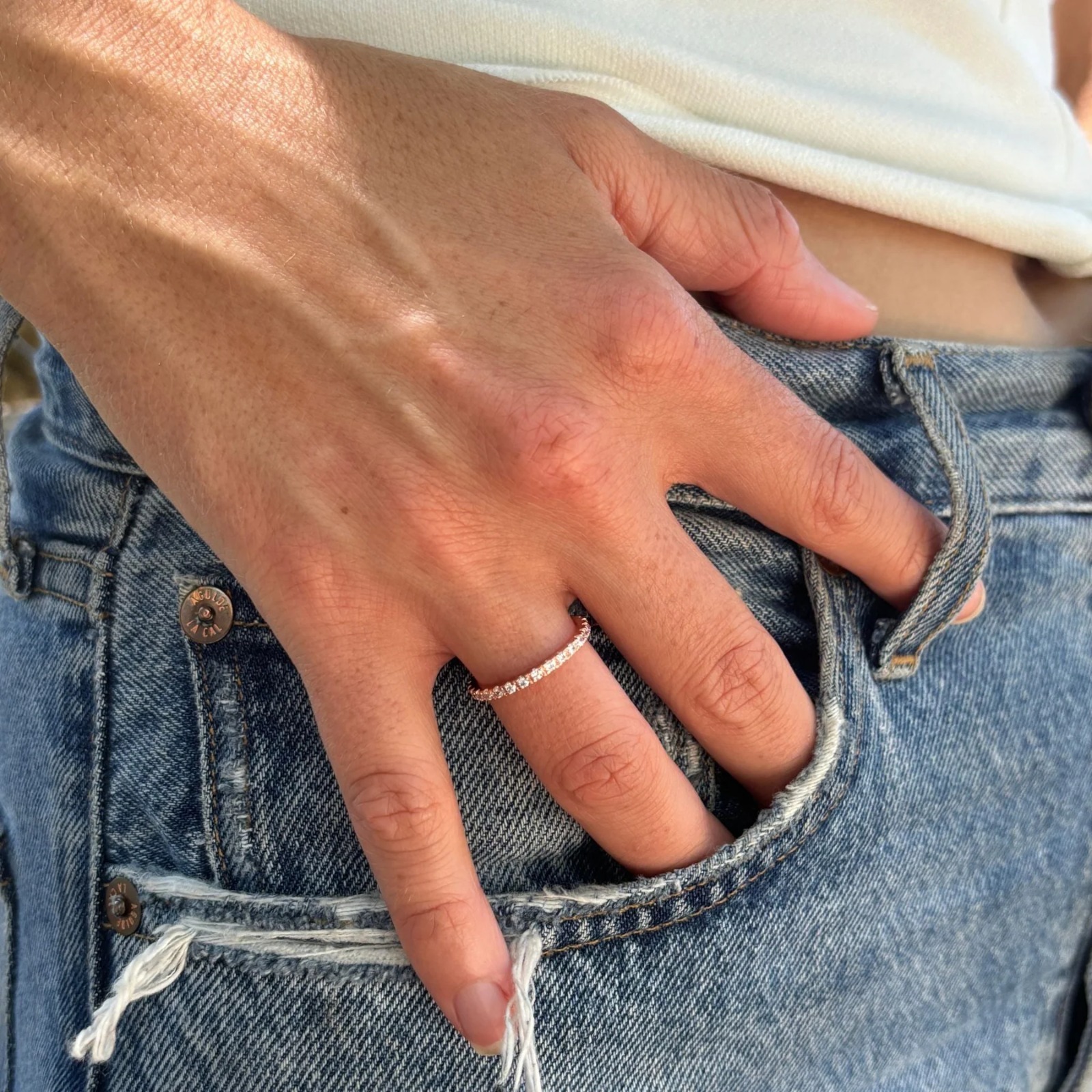 【預購】Adornia crystal eternity band ring rose gold G081558 戒指