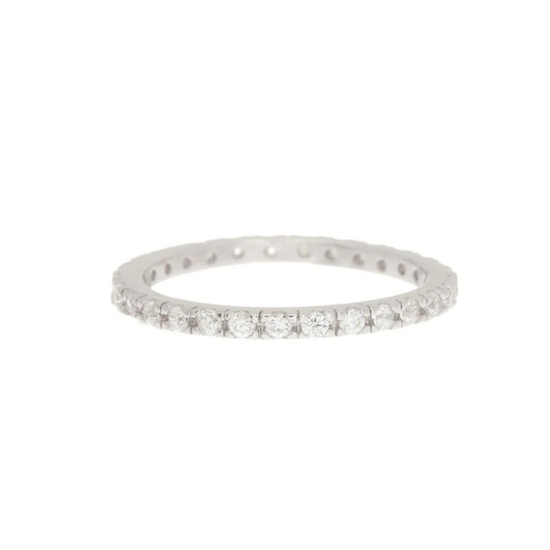 【預購】Adornia crystal eternity band ring silver G081560 戒指