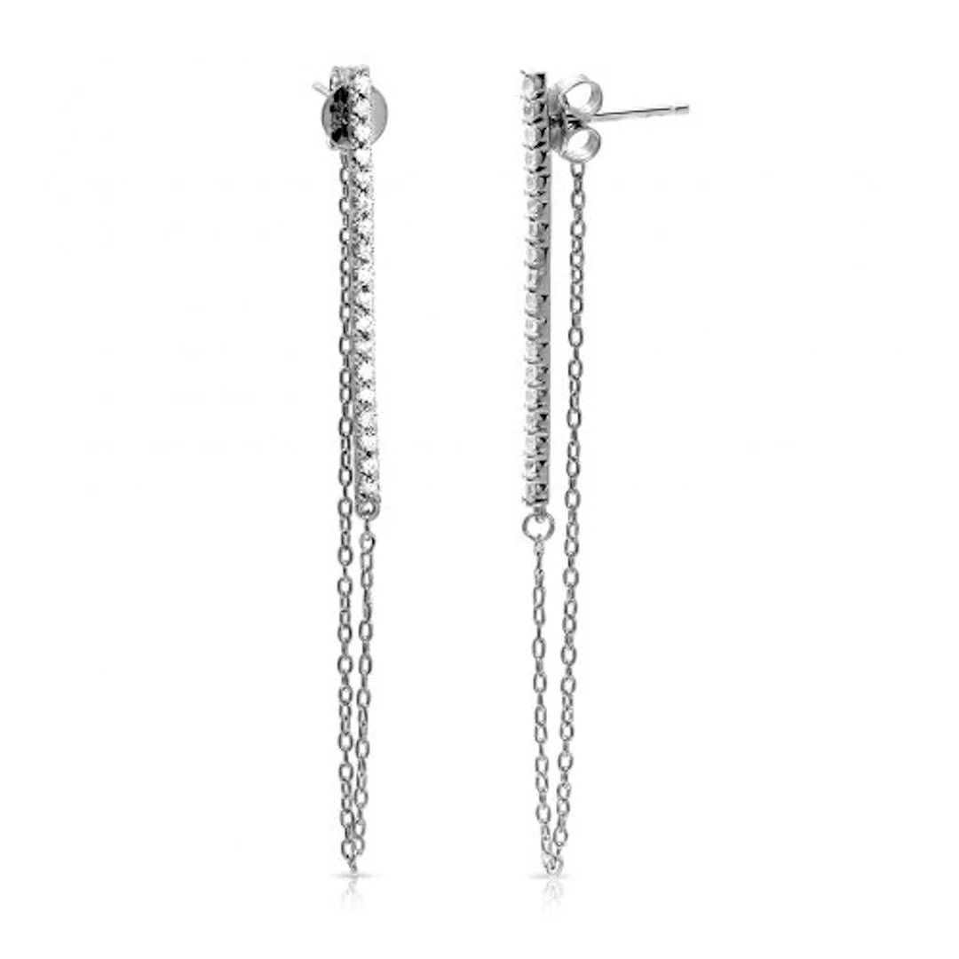 【預購】Adornia vertical bar drop and chain G081562 耳環