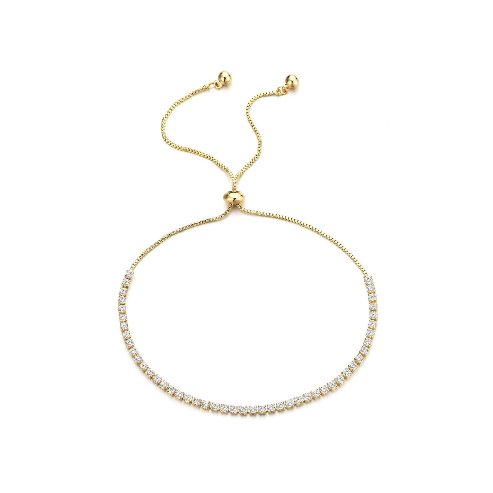 【預購】Adornia 14k gold plated adjustable tennis bolo G081566 手鏈