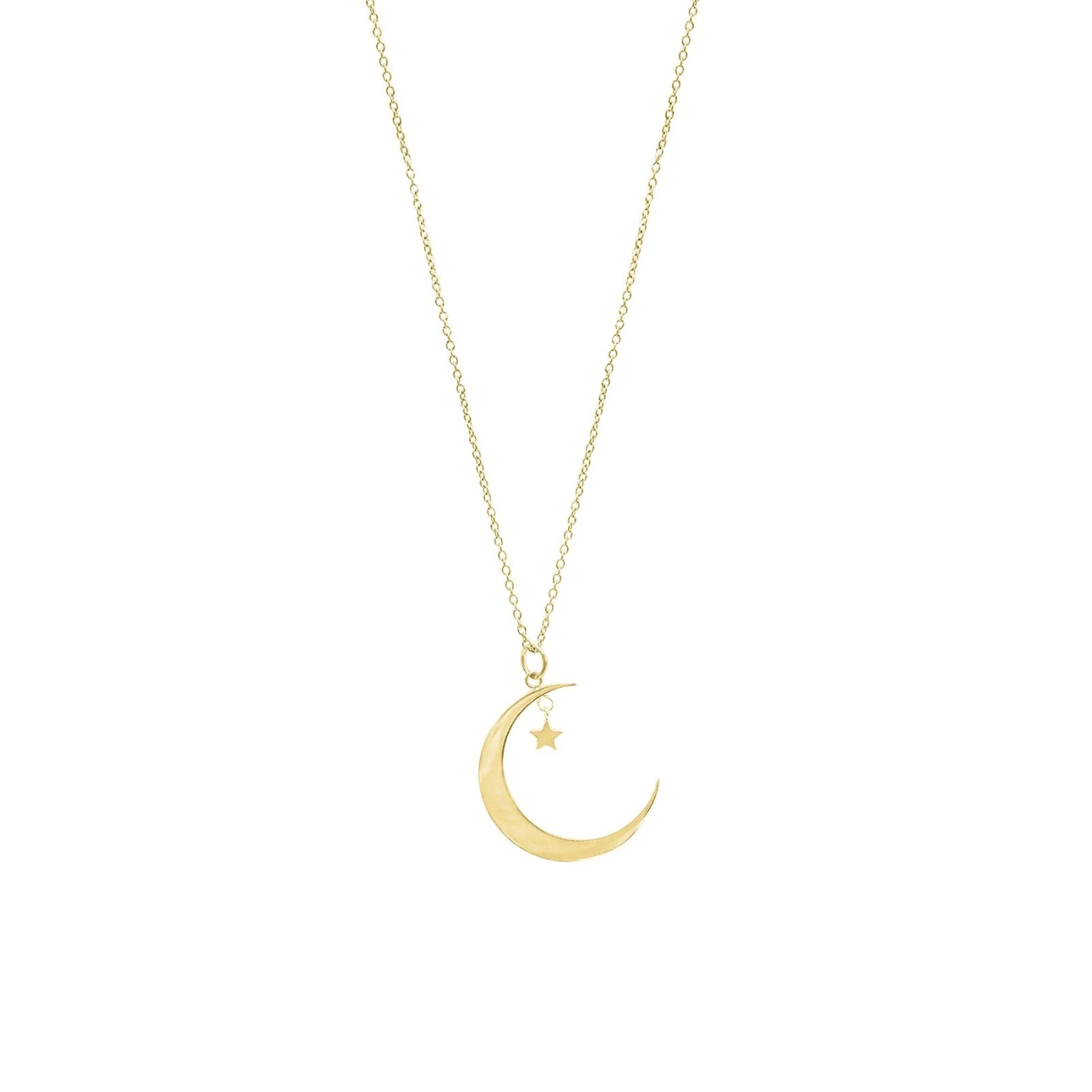 【預購】Adornia 14k gold plated hanging moon and star G081567 頸鏈
