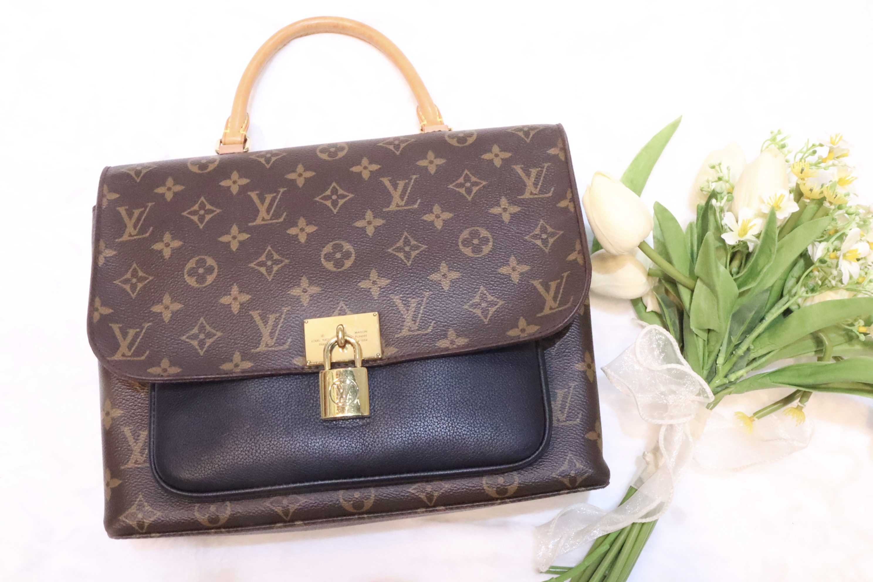 Lv marignan 老花黑色鎖頭公文包 🤎(現貨)