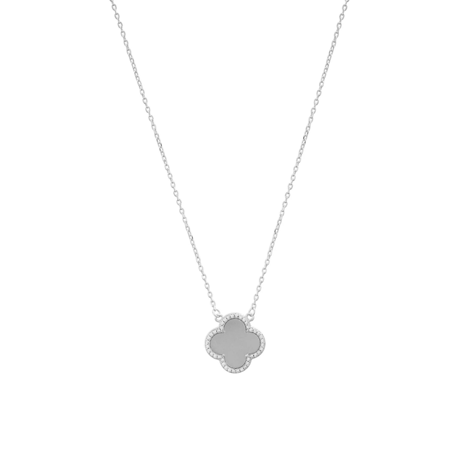 【預購】Adornia silver plated clover halo G081571 頸鏈