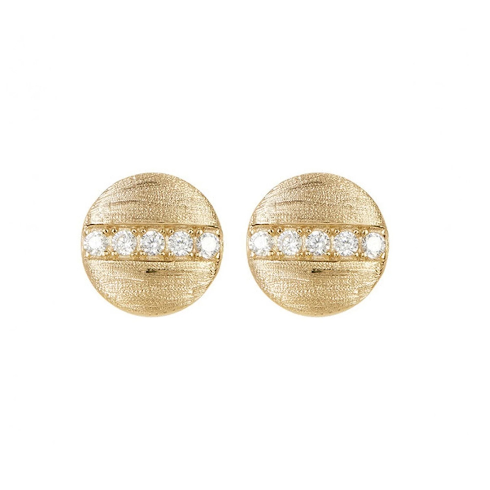 【預購】Adornia pave line disc studs gold G081578 耳釘
