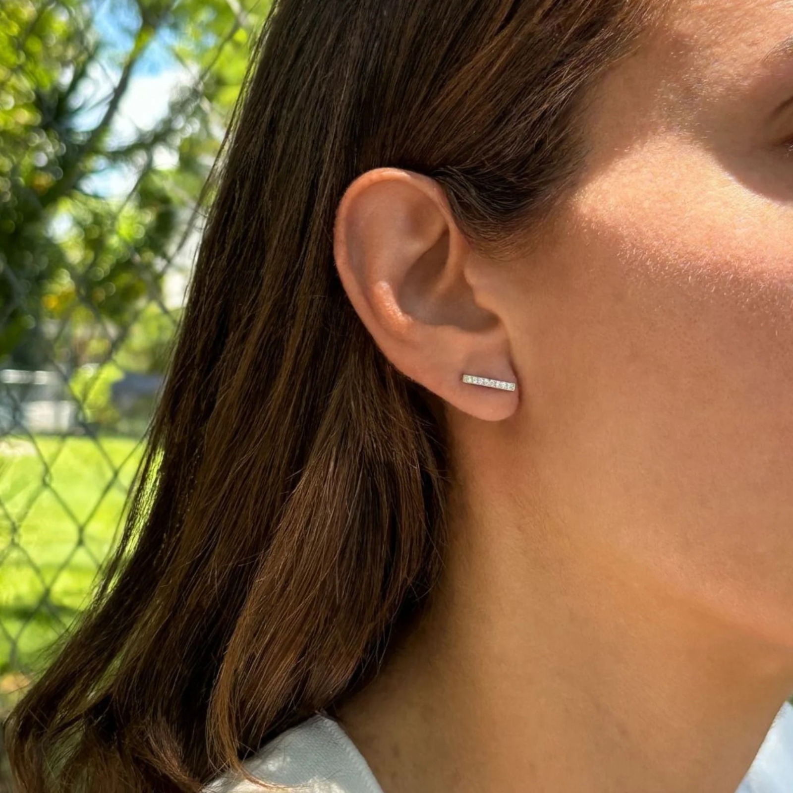 【預購】Adornia swarovski crystal bar G081584 耳釘