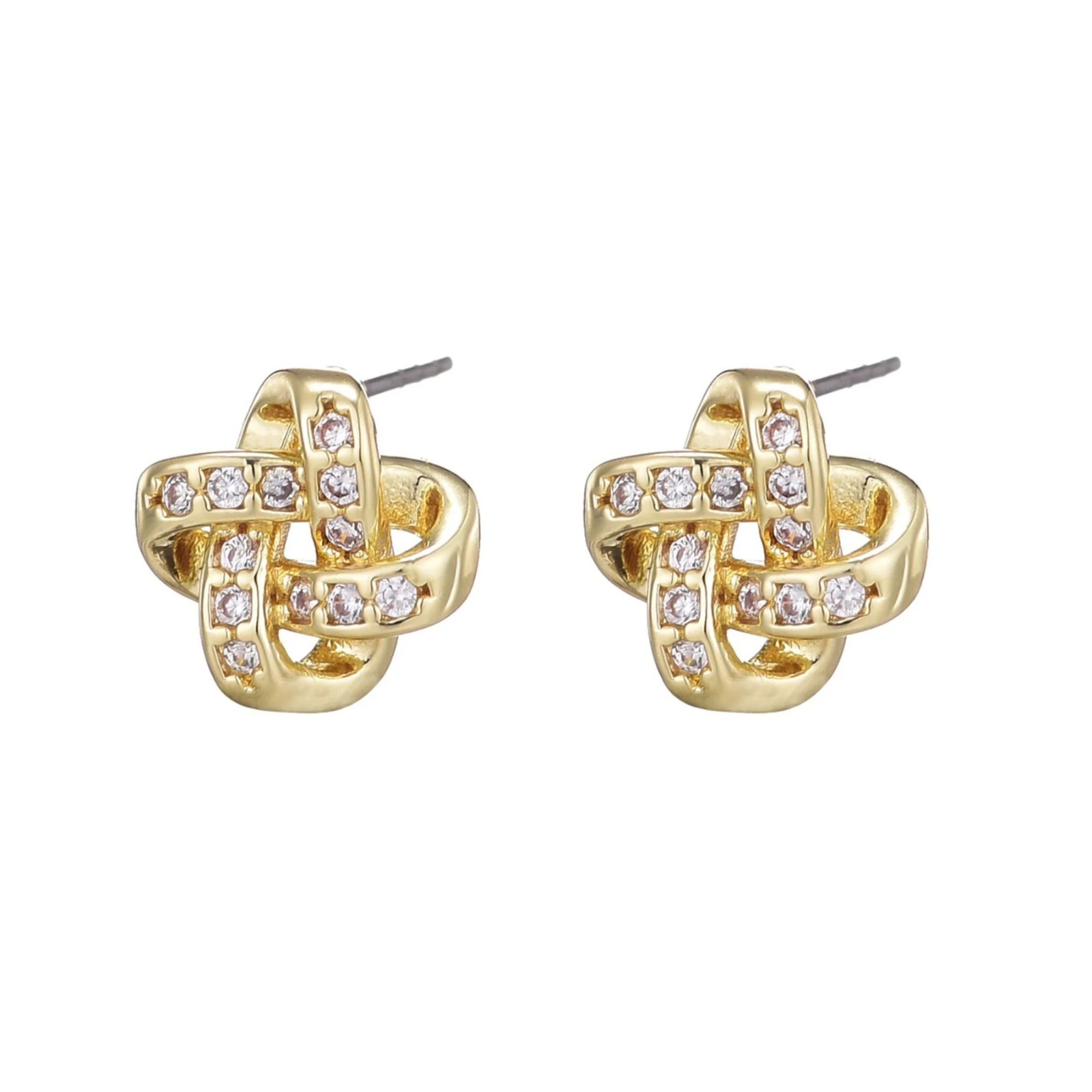 【預購】Adornia 14k gold plated knot twist G081592 耳釘