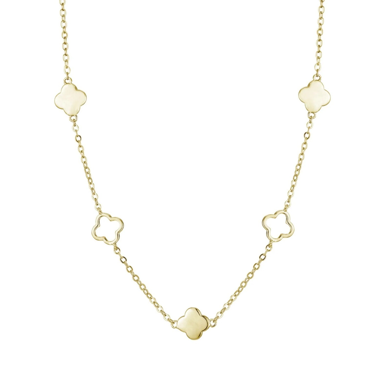 【預購】Adornia 14k gold plated clover station G081596 頸鏈