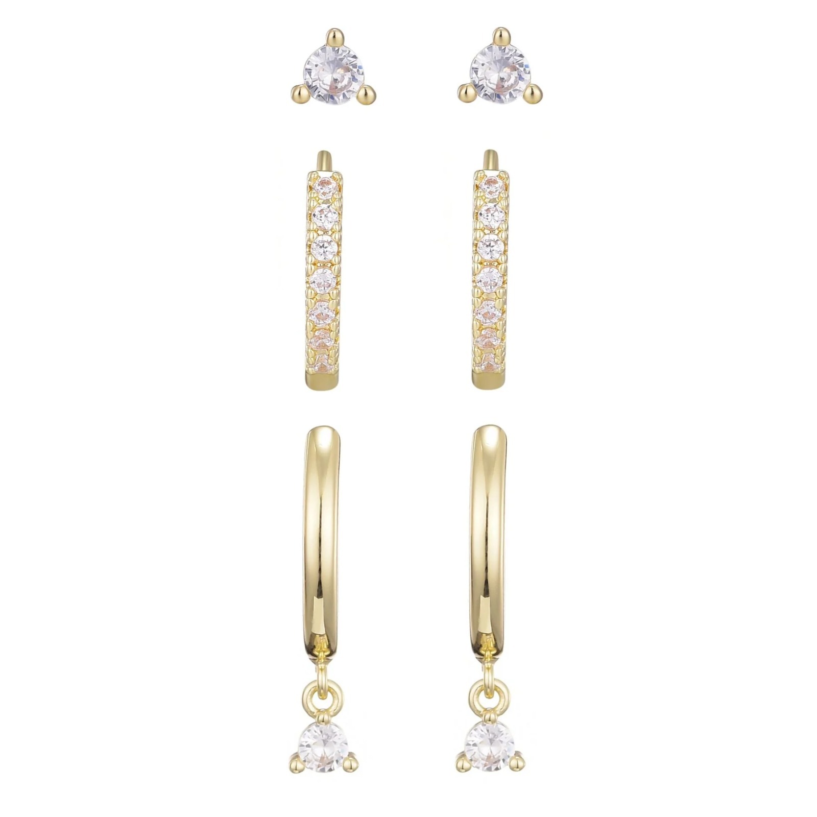 【預購】Adornia 14k gold plated cz G081597 耳環套裝