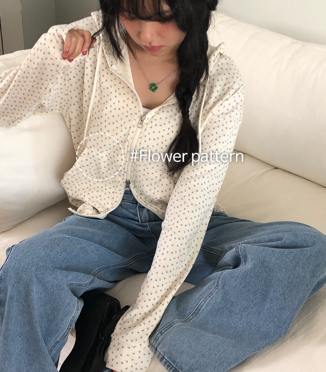早秋預訂｜百搭復古Flower雙向連帽外套