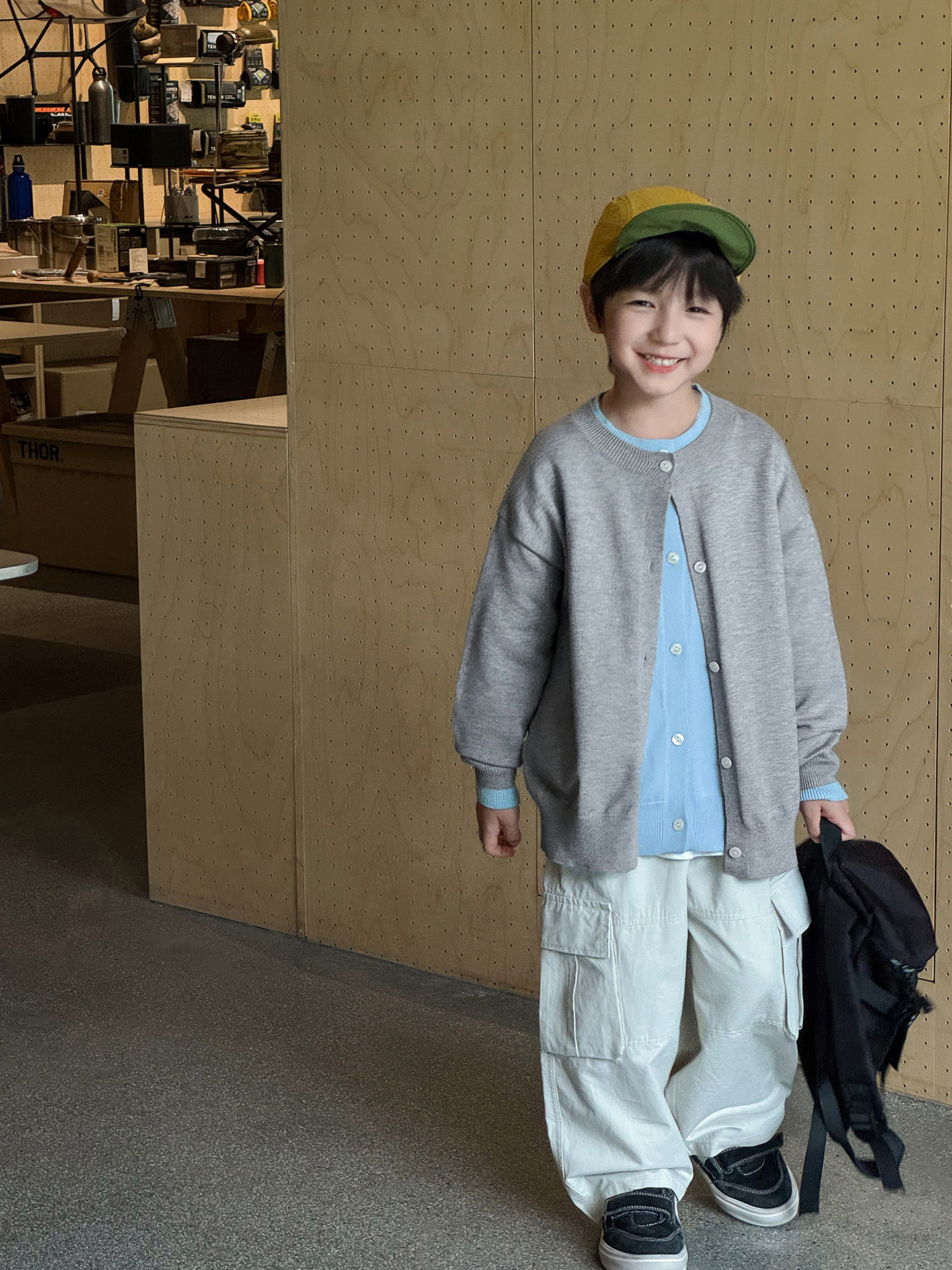 秋日氛圍假兩件上衣