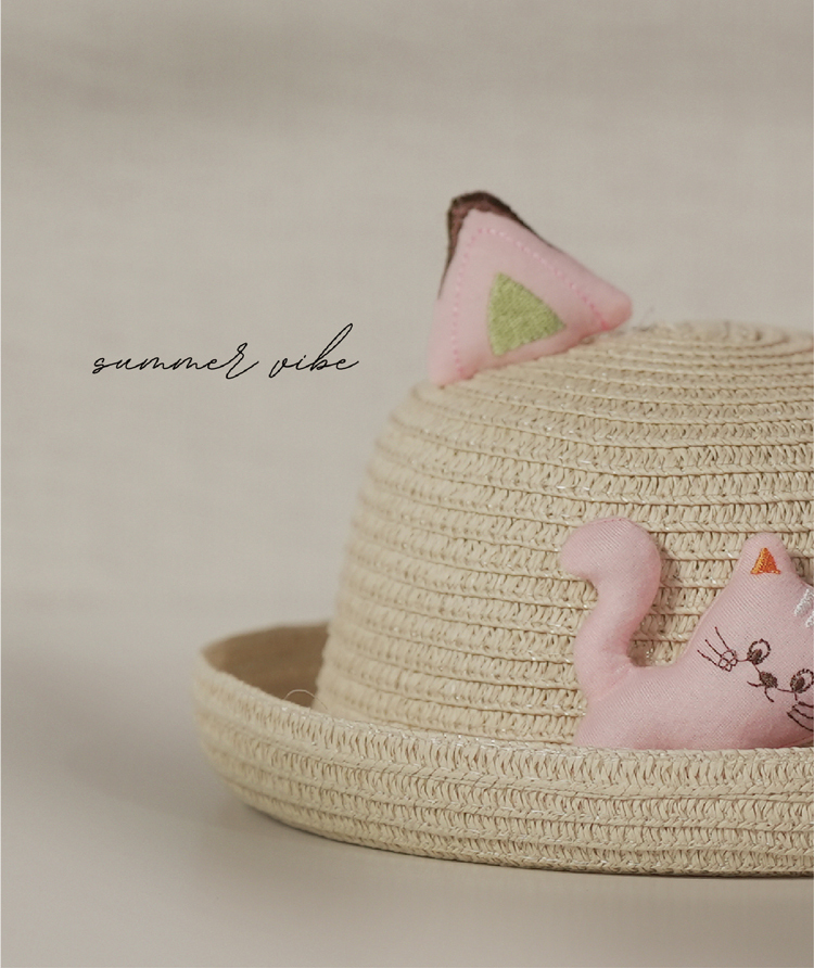 【童心星球】Summer Vibe 小貓咪藤編帽