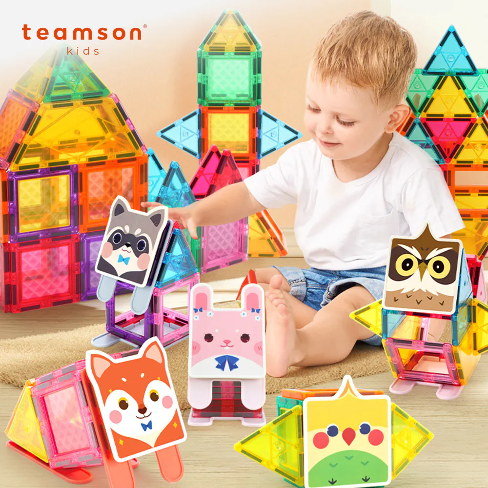 【美國 Teamson】奇幻動物磁力片組62psc