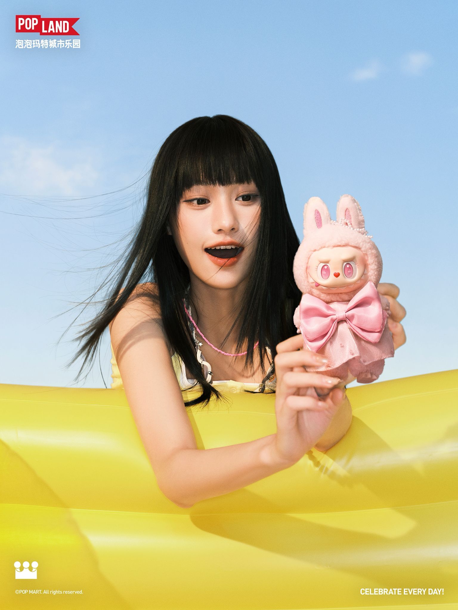 新品樂園限定Mokoko 搪膠毛絨公仔