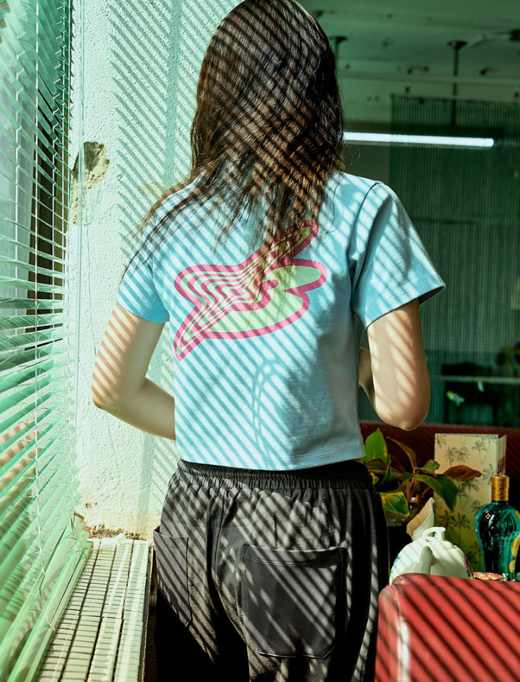 【直播】BROWN BREATH LL081664 W FLARE B 短款短袖上衣