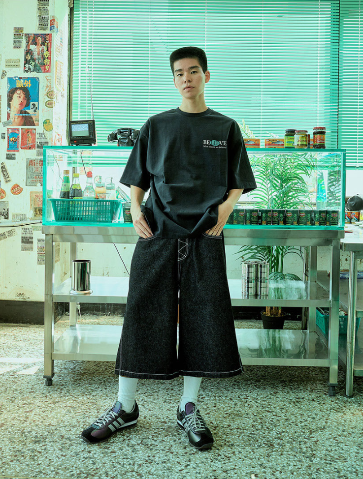 【直播】BROWN BREATH LL081666 DENIM BERMUDA 短褲(黑色)