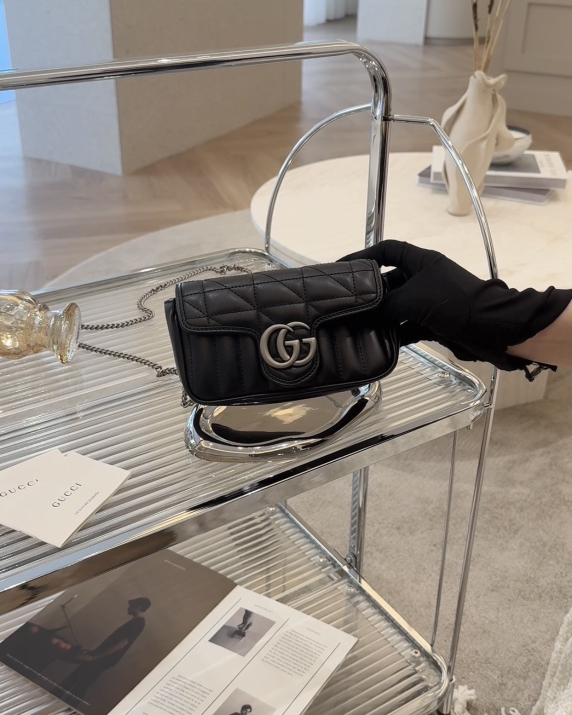 GUCCI｜GG MARMONT 超迷你 黑銀