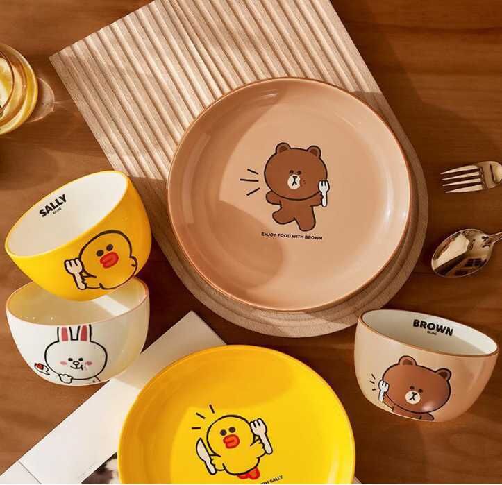 LINE FRIENDS - 4P陶瓷碗禮盒套裝