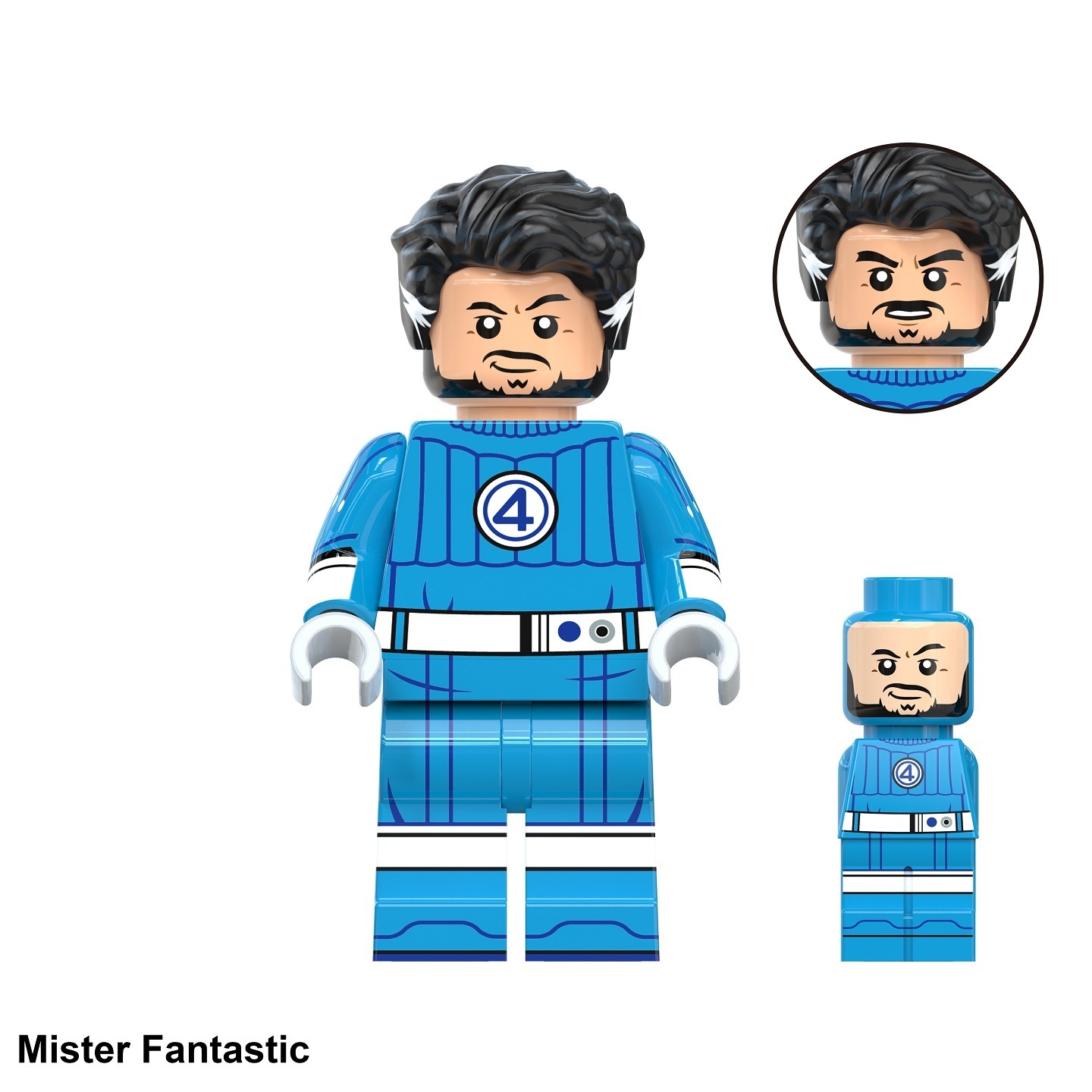 The Fantastic Four Mr Fantastic Custom Minifigures Minifigs Fit Lego TV6214 TV1121