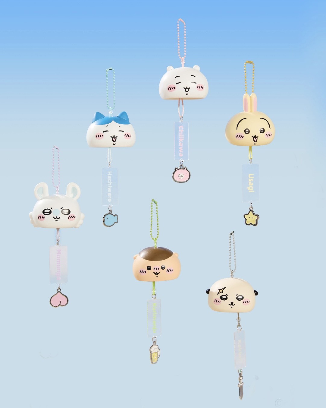 iSNEAKERS｜MINISO x Chiikawa 吉伊卡哇 風鈴吊飾 6款