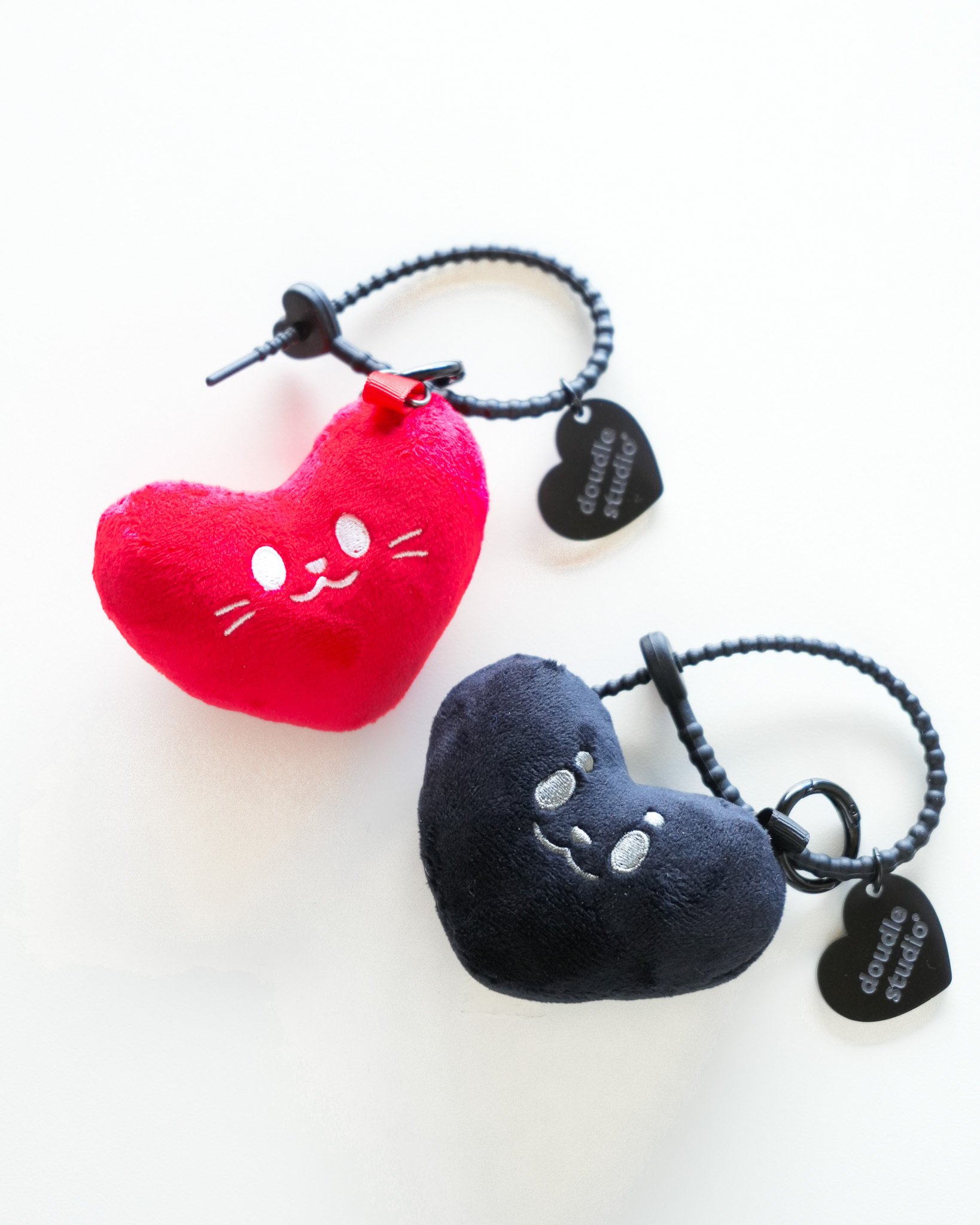 豆豆喵喵磁吸愛心吊飾