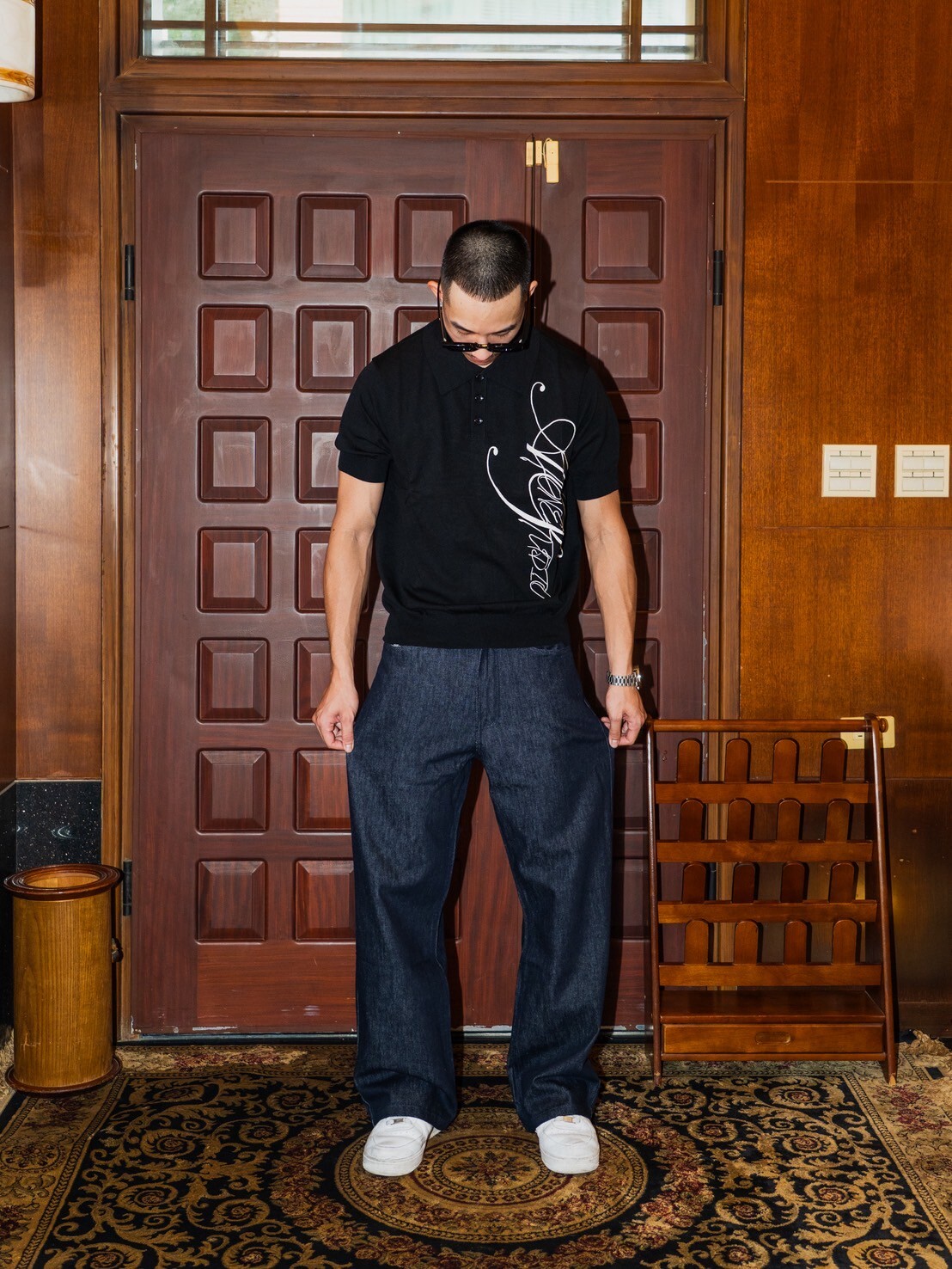 ATONE x NiL 獨家聯名 簽字Logo小直筒闊腿牛仔褲 “THE BASIC” SIGNATURE DAILY DENIM