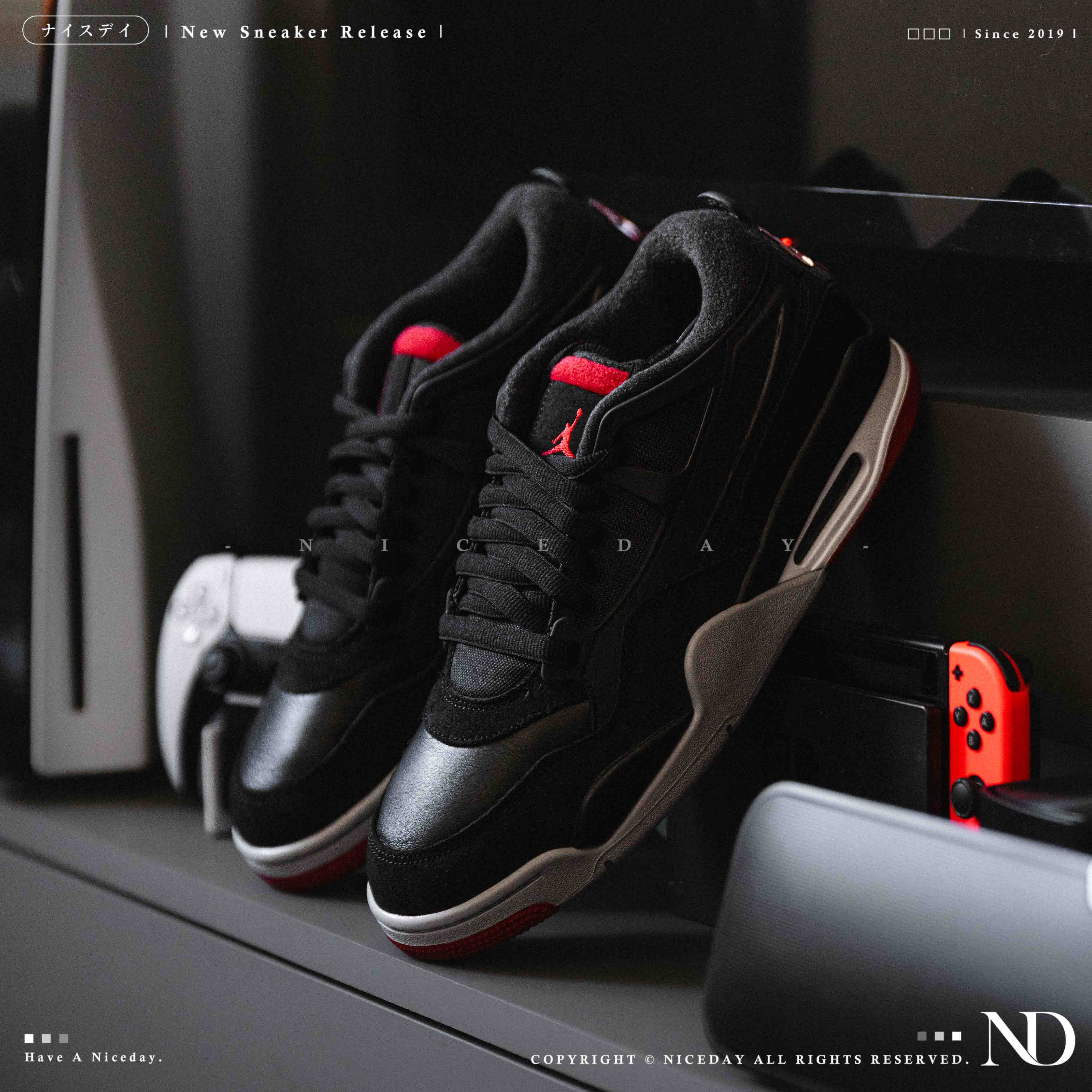 NICEDAY 現貨 Nike Air Jordan 4 RM Bred 黑紅 真皮 緩震 復古 籃球鞋 FQ7939-061