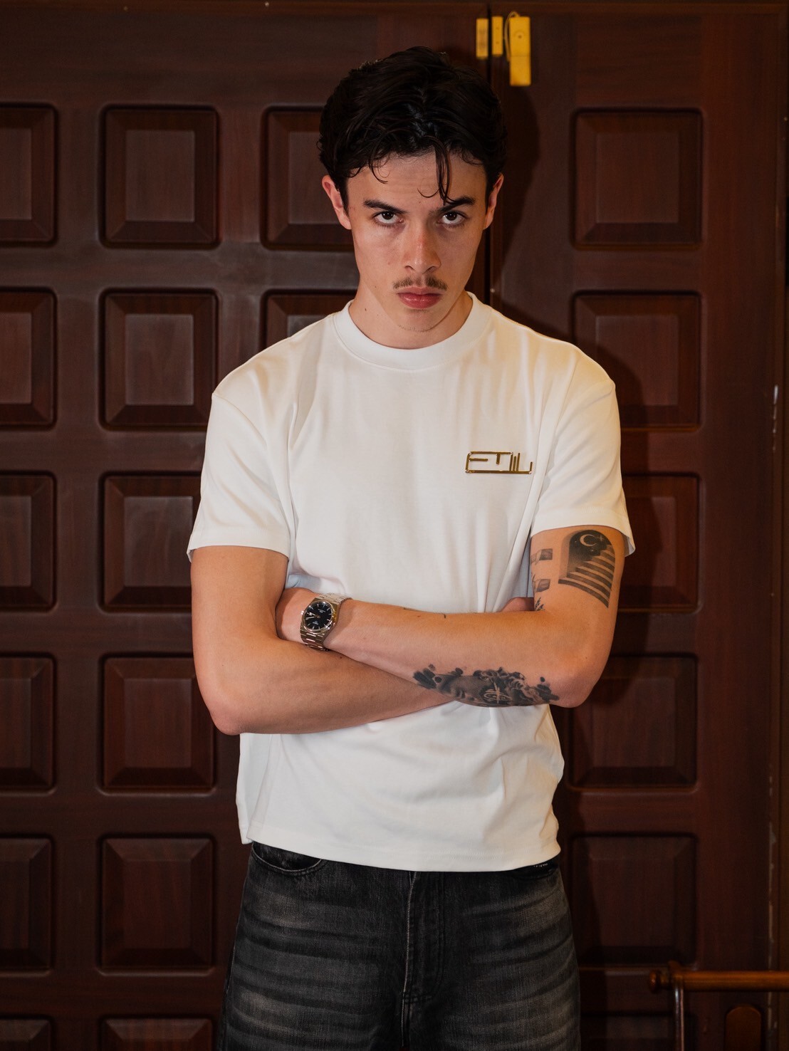 合身版 ATONE x NiL 獨家聯名 金屬Logo親膚彈性素T “THE BASIC” FITTING BOXY T