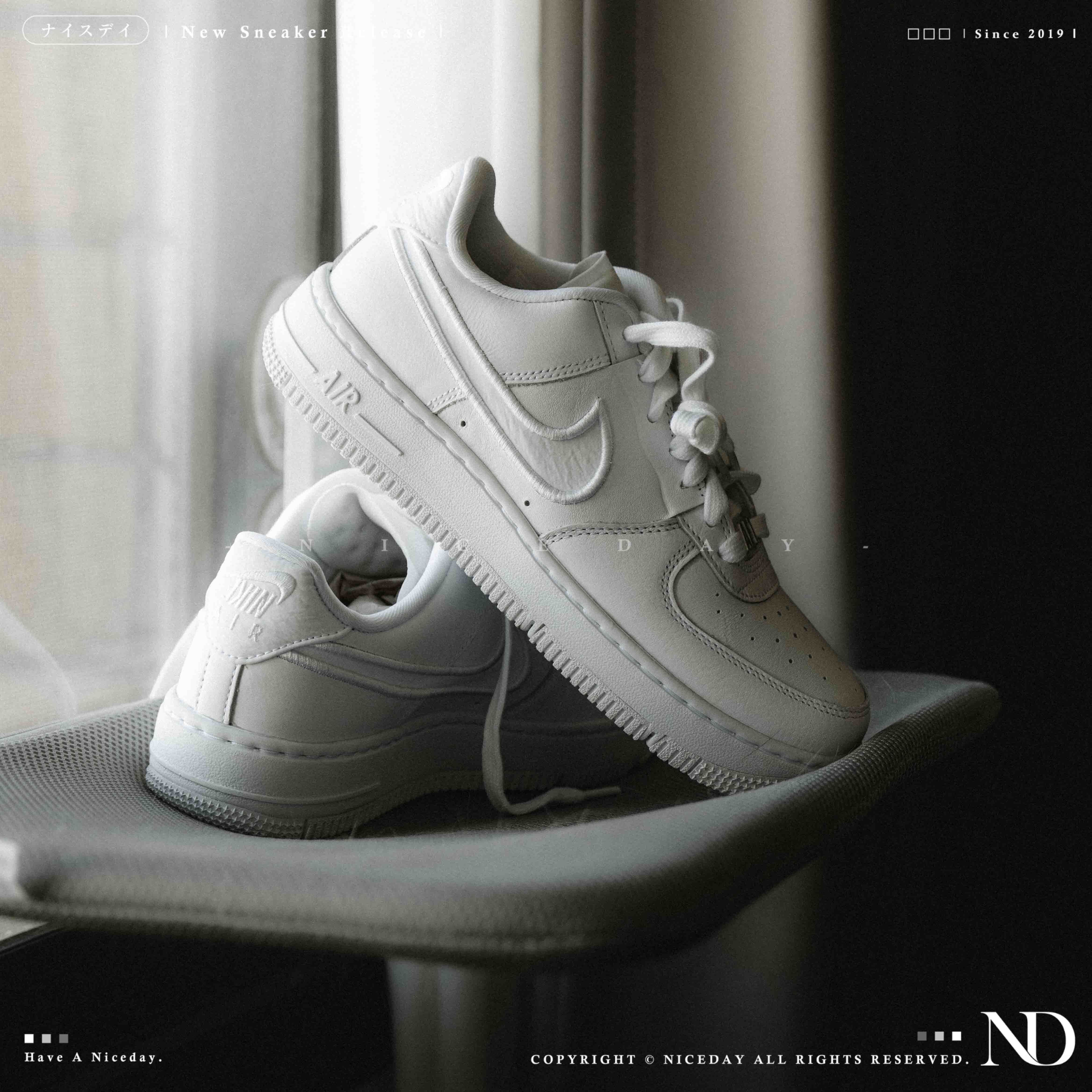 NICEDAY 現貨 Nike Air Force 1 Dance 全白 白 純白 反轉 logo 女鞋 FJ7409-100