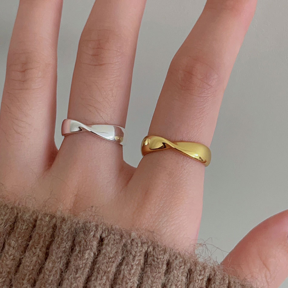 S925純銀扭結戒指