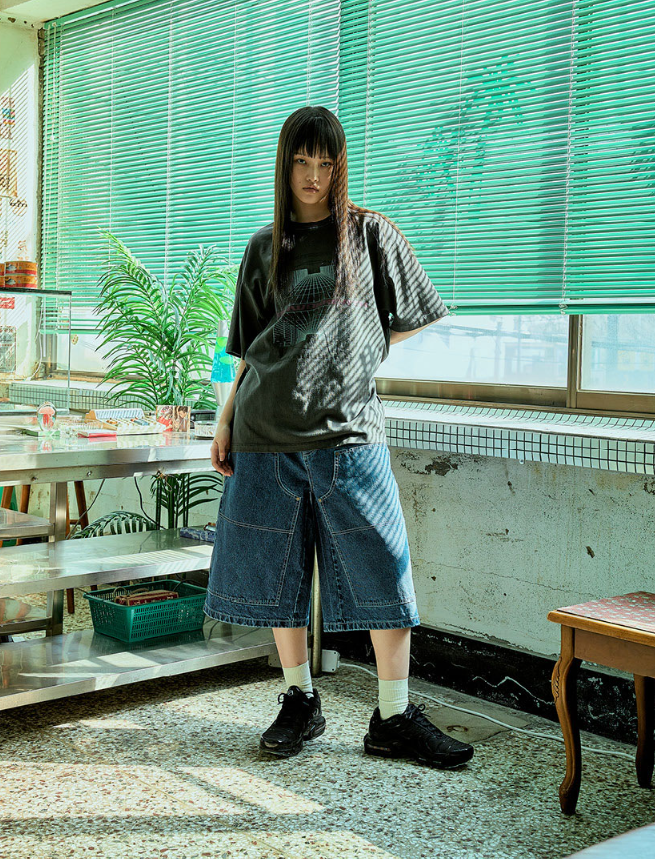 【直播】BROWN BREATH LL081694 BERMUDA DOUBLE KNEE 牛仔短褲