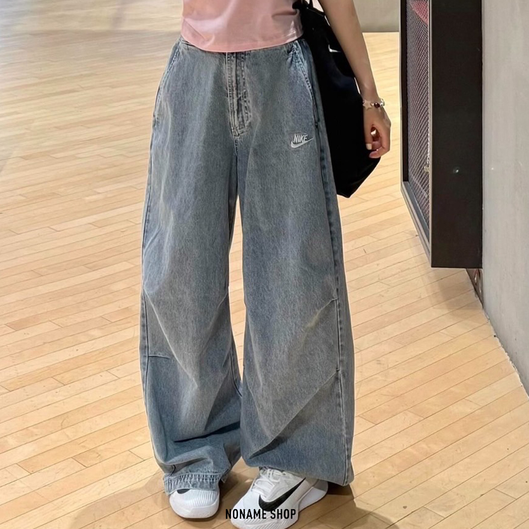 NIKE SPORTSWEAR 韓系 彎刀褲 闊腿褲 牛仔褲 長褲 (女款)
