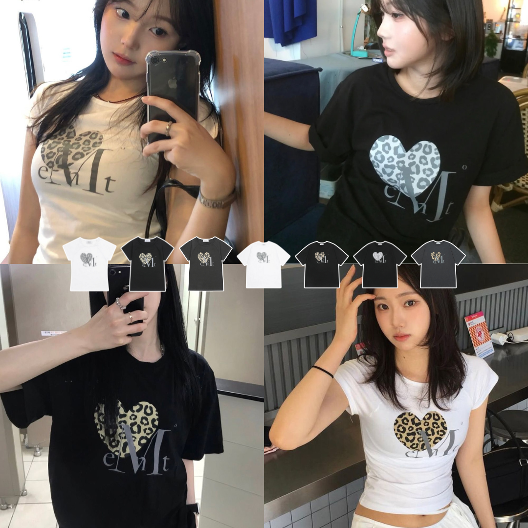 #預購 🇰🇷韓國26春夏 MUCENT 豹紋愛心短袖 男女共用 M31