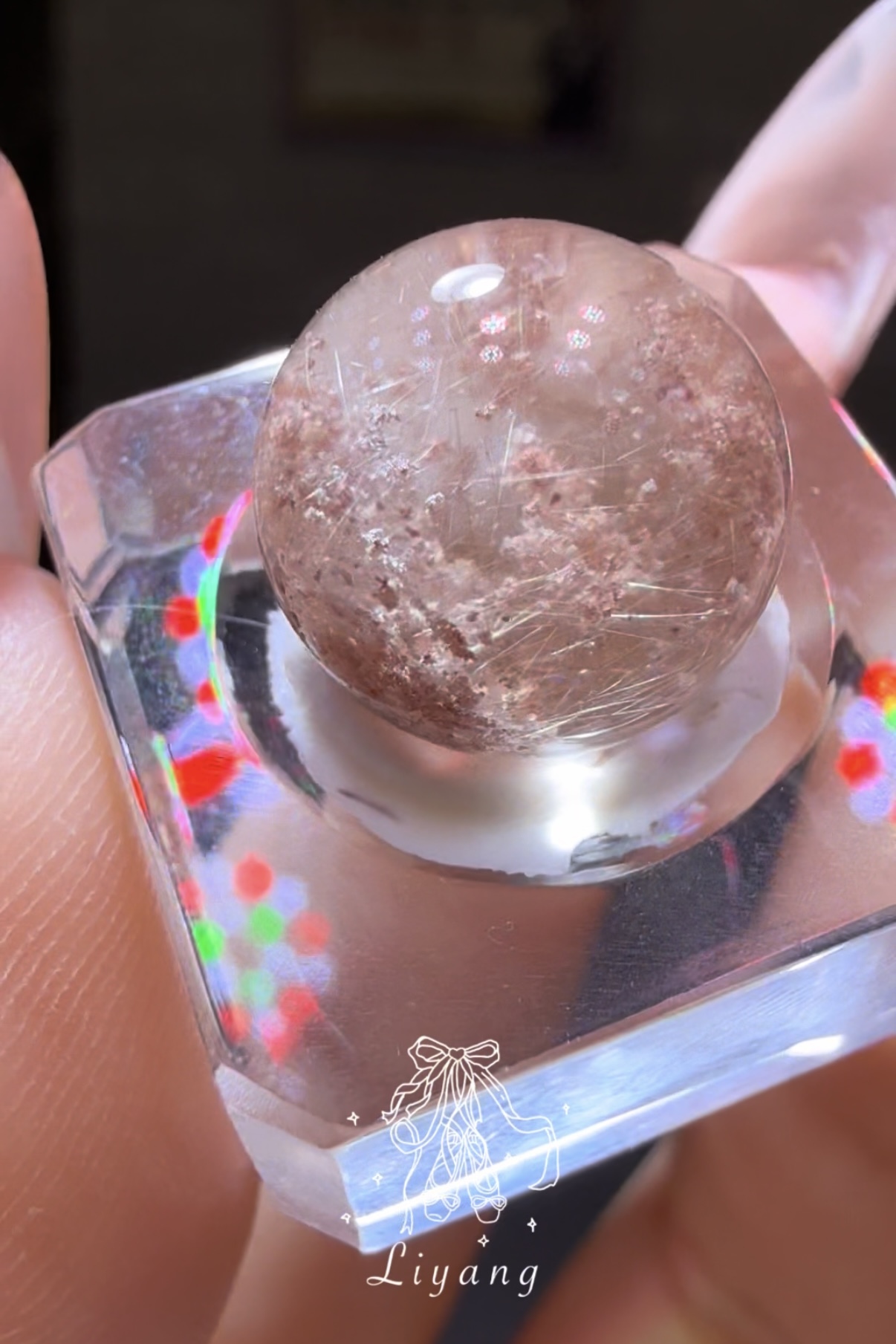 粉幽靈穿髮水晶