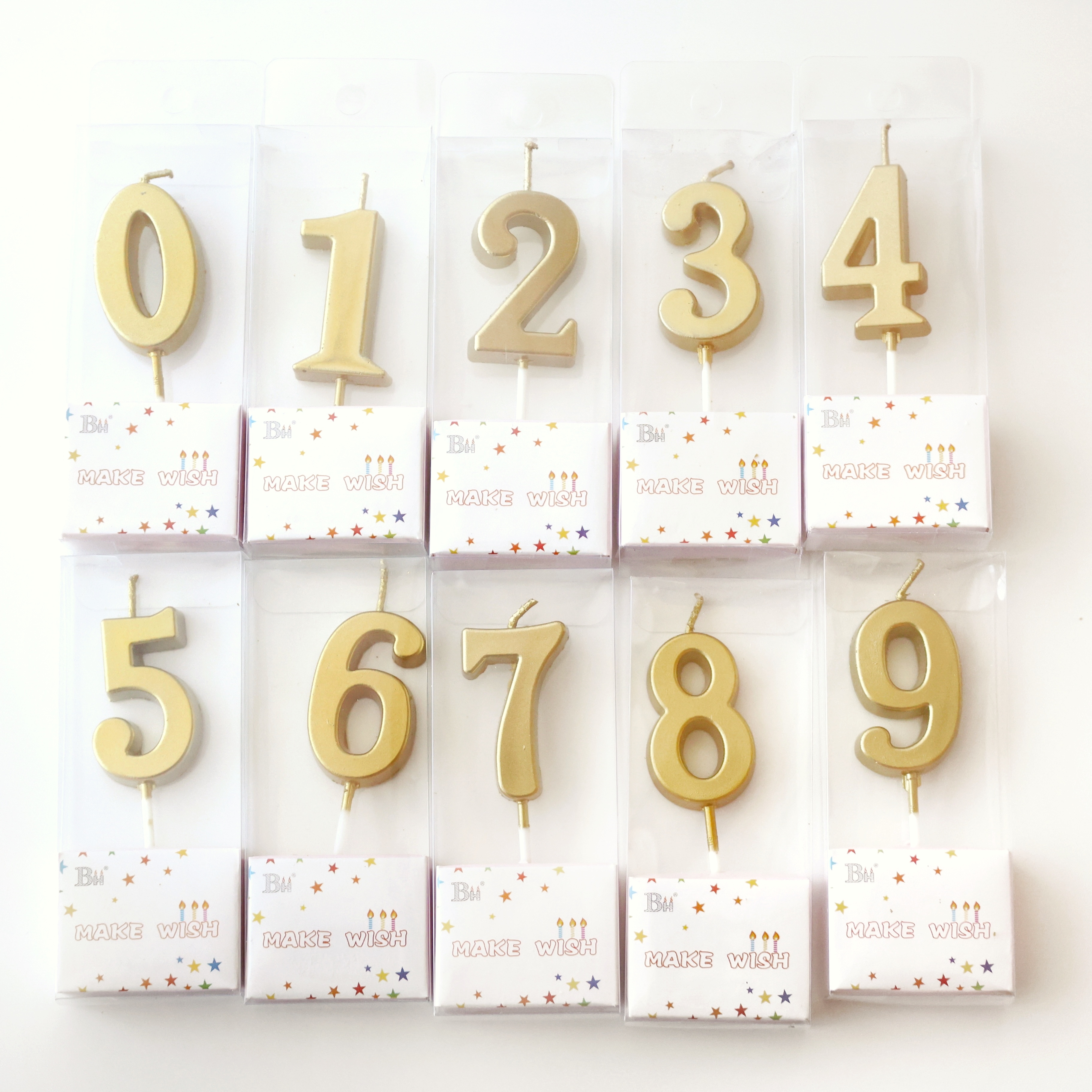 ❙ 生日配件 ❙ 金色數字蠟燭_拆盒出貨