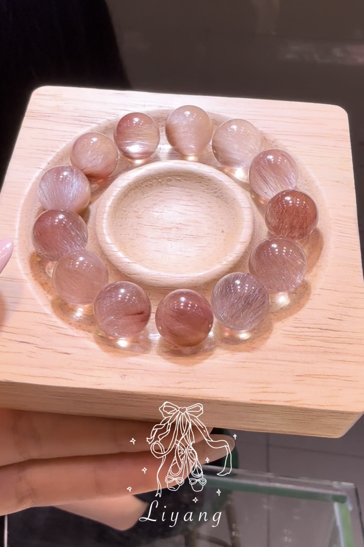 落日玫瑰拉絲兔毛