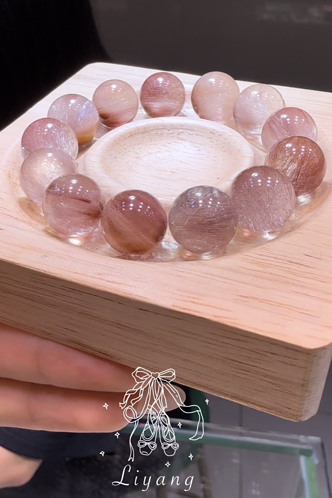 落日玫瑰拉絲兔毛