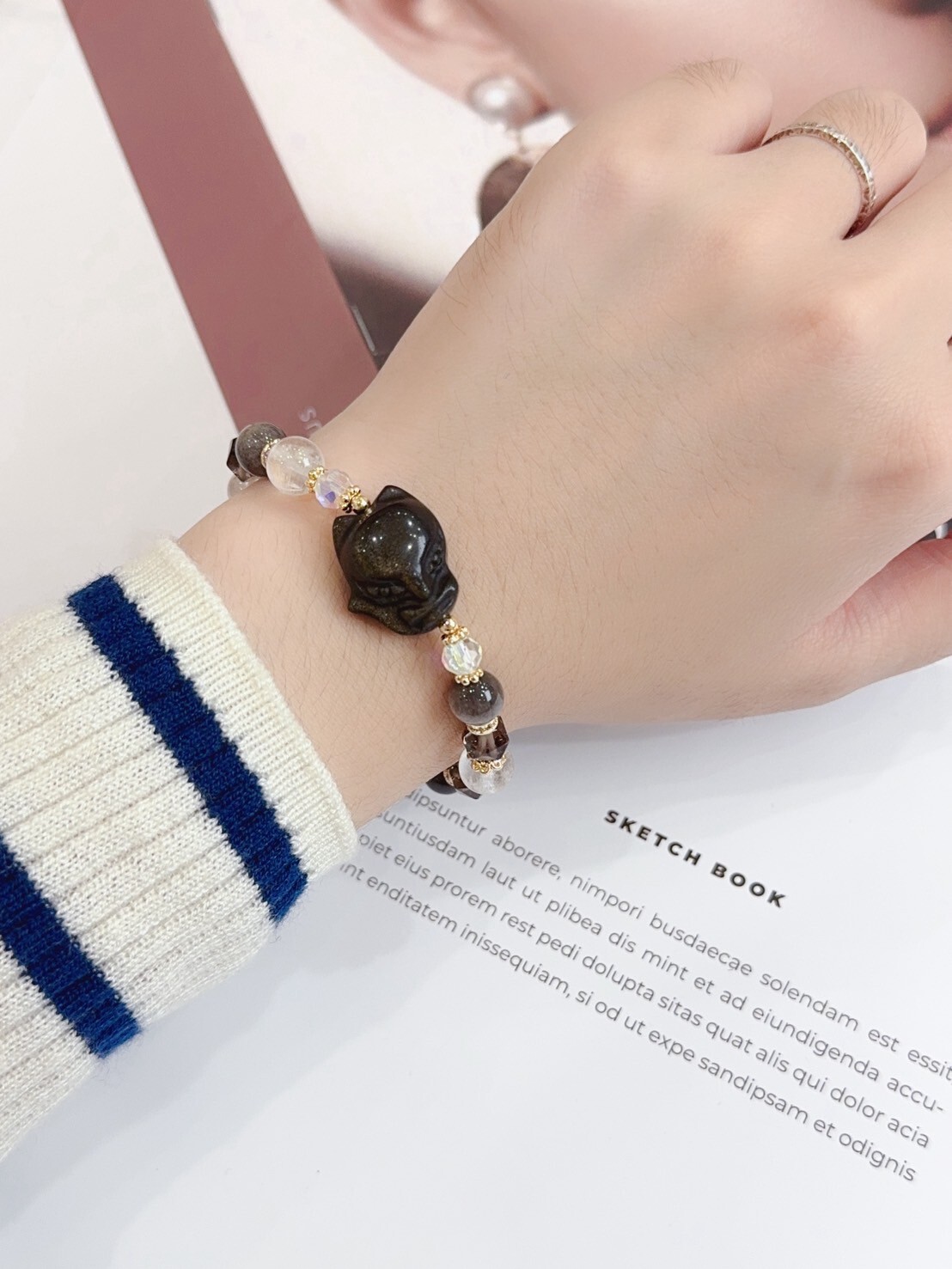 暮色蒼穹|金耀石狐仙/銀耀石/白月光手鍊