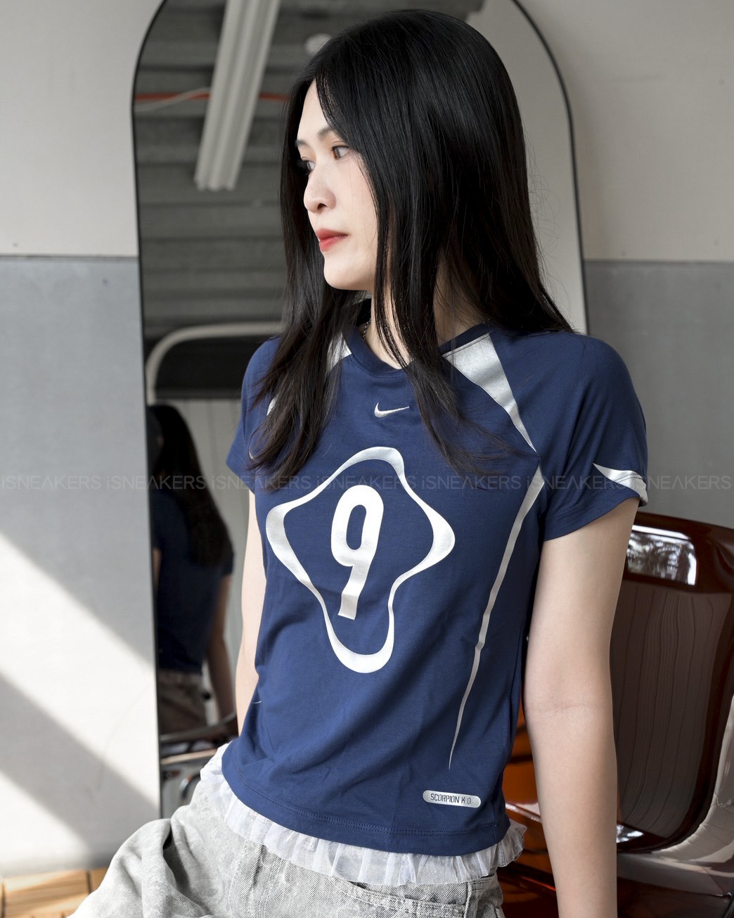 iSNEAKERS｜Nike Sportswear Chill Knit 蕾絲邊數字球衣 藍色 II1950-410 白色 II1950-100